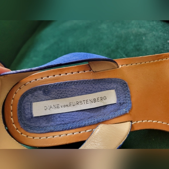 Diane von Furstenberg blue sandals 8.5 - Picture 4 of 6
